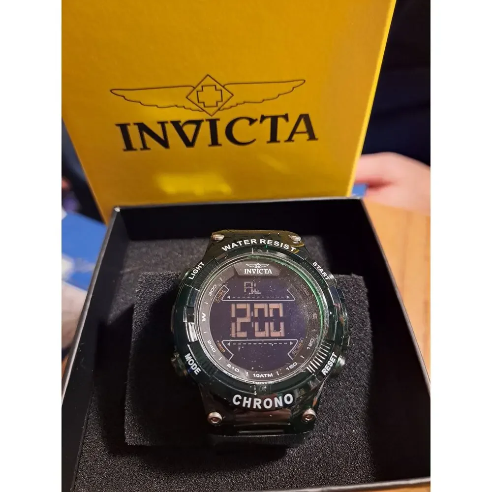 INVICTA Racing Burnout Men's Digital Watch 49042 52mm Black Green Band